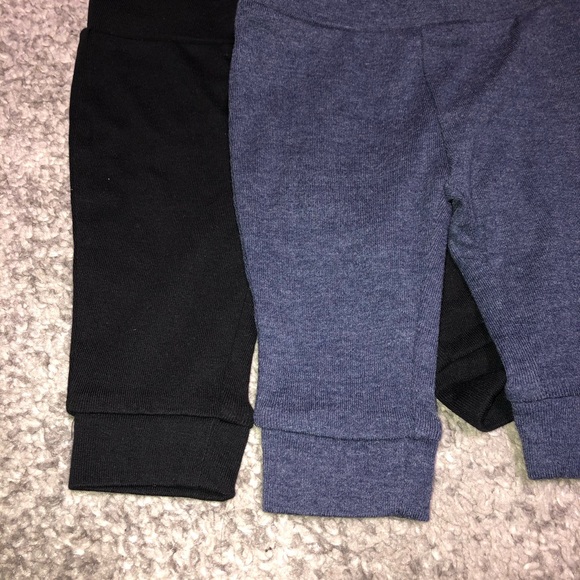 Brand New w/tags infant boys 2 piece pants 0-3 months black & navy blue - Picture 3 of 4